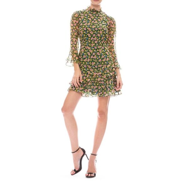 SALONI
MARISSA SILK MINI DRESS - ALPINE BOUQUET  Size  2 NWT - Picture 2 of 14